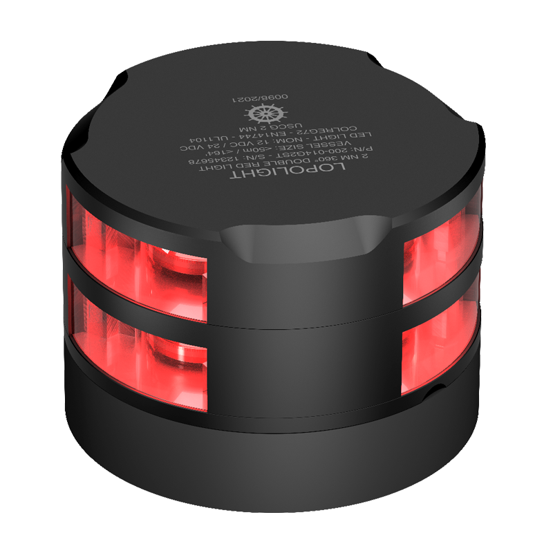 2nm 360° Red, Double, black anodized